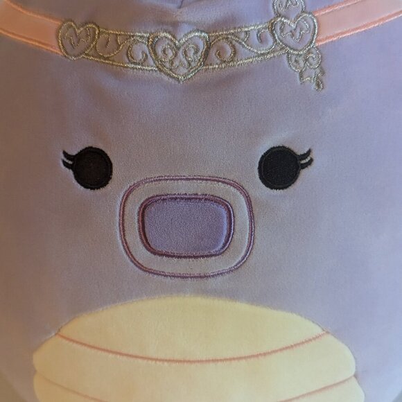 NWT 12" Eartha Purple Seahorse Squishmallows Plush Stuffed Animal Sea Life Tiara - Picture 2 of 10